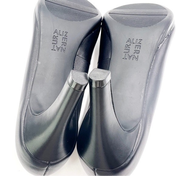 Naturalizer Womens Size 7 Michelle Classic Black Leather Heels Pumps Shoes - Picture 13 of 16